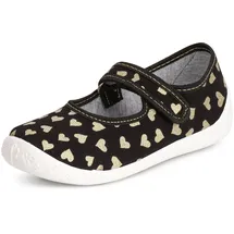 Ladeheid Kinder Mädchen Hausschuhe LARW007 (Schwarz Herzen, 26 - Schwarz - 26