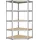 Songmics Eckregal Metall 180 x 70 x 40 cm silbern-naturbeige
