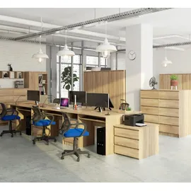 akord furniture factory AKORD CLP Sonoma-eiche und 2 Ablagen B135 x H77 x T60 cm,