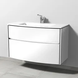 Sanipa Waschtischunterschrank „Twiga“ 1015 × 605 × 459 mm in Weiß (glanz), mit Beleuchtung
