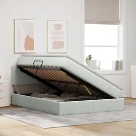 vidaXL Bett 140 x 190 cm Hellgrau