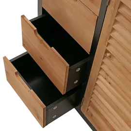 Mendler Apothekerkommode 80 x 91 x 40 cm Schwarz