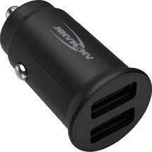 Ansmann InCar Charger 12-24V DC 1000mA 12W KFZ 2xUSB Schwarz