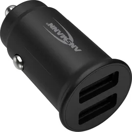 Ansmann InCar Charger 12-24V DC 1000mA 12W KFZ 2xUSB Schwarz