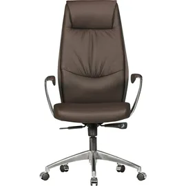 KADIMA DESIGN Chefsessel Echtleder Braun