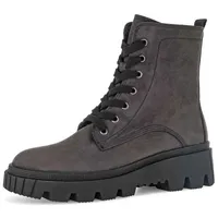 Gabor Schnürboots, Plateau, Schnürstiefelette, Chunky Boots mit Innenreißverschluss, Gr. 37 dunkelgrau, - 86701256-37