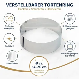 Testrut Tortenring, ES, 8 cm, Stufenlos verstell