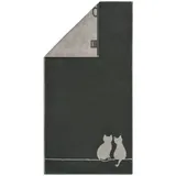 CAWÖ Cute Cats Handtuch 50 x 100 cm grau