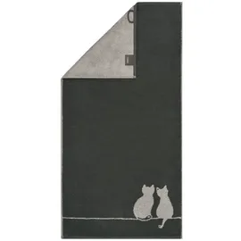 CAWÖ Cute Cats Handtuch 50 x 100 cm grau