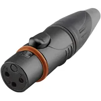 HICON HI-X3CF-HD-B XLR-Steckverbinder Kupplung, gerade Polzahl: 3 Schwarz 1