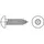 TOOLCRAFT Sicherheitsschrauben 6,3 mm 50 mm 100 Stück