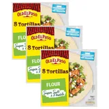 Old El Paso Weizen Tortillas – Mexikanische Wraps aus Weizen – 1 x 326 g (Packung mit 3)