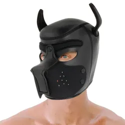 Bdsm-maske schwarze neoprenhaube