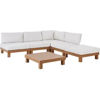 Beliani Sanza Loungeset weiß/braun