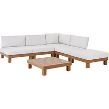 Beliani Sanza Loungeset weiß/braun