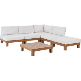 Beliani Sanza Loungeset weiß/braun