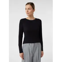 Comma, Langarmshirt Schwarz 46