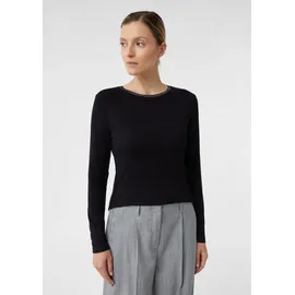 Comma, Langarmshirt Schwarz 46