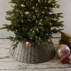 Weihnachtsbaumrock aus Weide - Abdeckung für Baumständer - D: 70cm  - 3teilig - ...