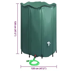 vidaXL Regenwassertank Faltbar 1350 l grün
