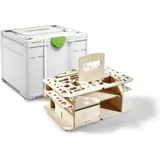 Festool Systainer SYS3 HWZ M 337 mit Holzeinsatz grün 39,60 x 29,60 x 33,70 cm