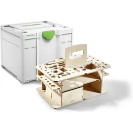 Festool Systainer SYS3 HWZ M 337 mit Holzeinsatz grün 39,60 x 29,60 x 33,70 cm