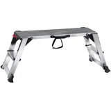 Vevor Alu Arbeitsplattform Klappwerkbank 100x30x48,7cm Arbeitsbühne 200kg Tragfähigkeit Trittbank mit Sicherheitsschlössern Trittleiter für Zuhause Büro Werkstatt & Garage Silber
