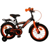 Volare Kinderfahrrad Thombike für Jungen 14 Zoll Kinderrad in Schwarz Orange