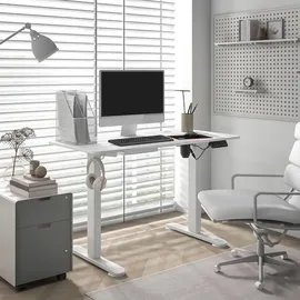 Vinsetto Höhenverstellbarer Schreibtisch 120x60cm Weiß