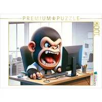 Calvendo Puzzle Dschungel-Wut im Büro: Ein Gorilla am Rande