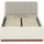 Forte Bettgestell "Milles", beige (sand, terrakotta, sand), B:125,2cm H:90,7cm L:205,2cm, Betten, Bettgestell, aufklappbarer Lattenrost und gepolstertes Kopfteil