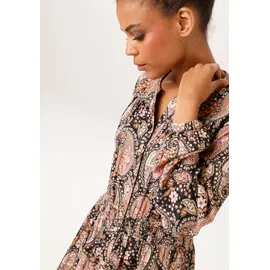Aniston CASUAL Maxikleid Paisley Schwarz/Beige/Braun/Grün/Orange/Gelb 42