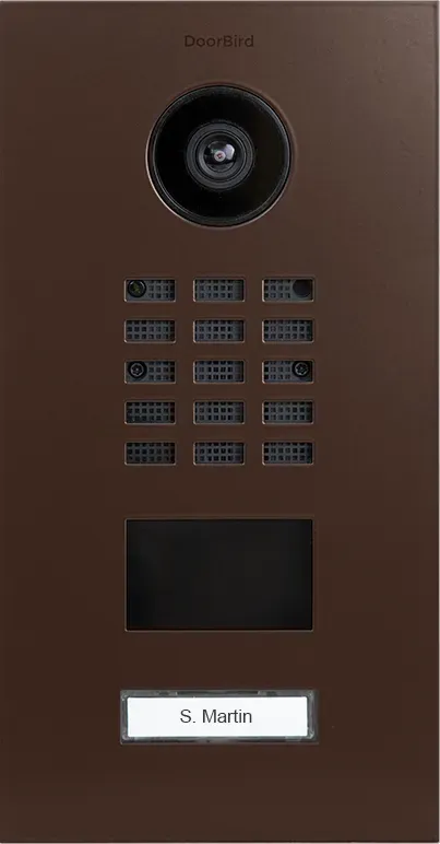 DoorBird D2101V IP Video Türsprechanlage Nußbraun, Edelstahl, pulverbeschichtet, seidenmatt