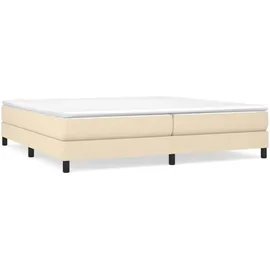 vidaXL Boxspringbettgestell Creme 200x200 cm Stoff