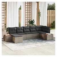 vidaXL Gartensofa-Set 8-tlg. grau