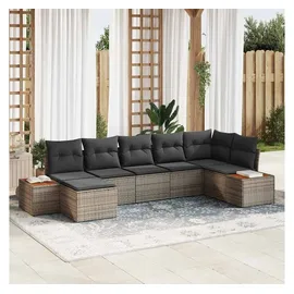 vidaXL Gartensofa-Set 8-tlg. grau
