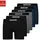 SNOCKS Boxershorts unifarben blau/grau/schwarz L 6er Pack