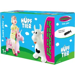 Jamara Hüpftier Kuh weiss/schwarz mit Pumpe   460318