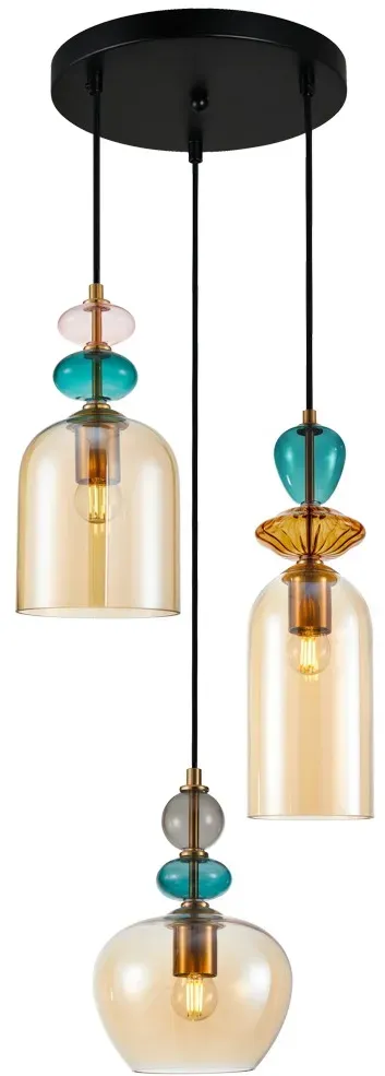 Italux PND-30263-3A-BRO-AMB Pendelleuchte Busco E27