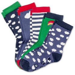 Tchibo - 5 Paar ABS-Socken aus Bio-Baumwolle - Weiss/Gestreift - Kinder - Gr.: 27-30 - weiß - 27-30