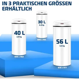 Kesser KESSER® Automatik Sensor Mülleimer Abfalleimer Abfall EDELSTAHL Papierkorb