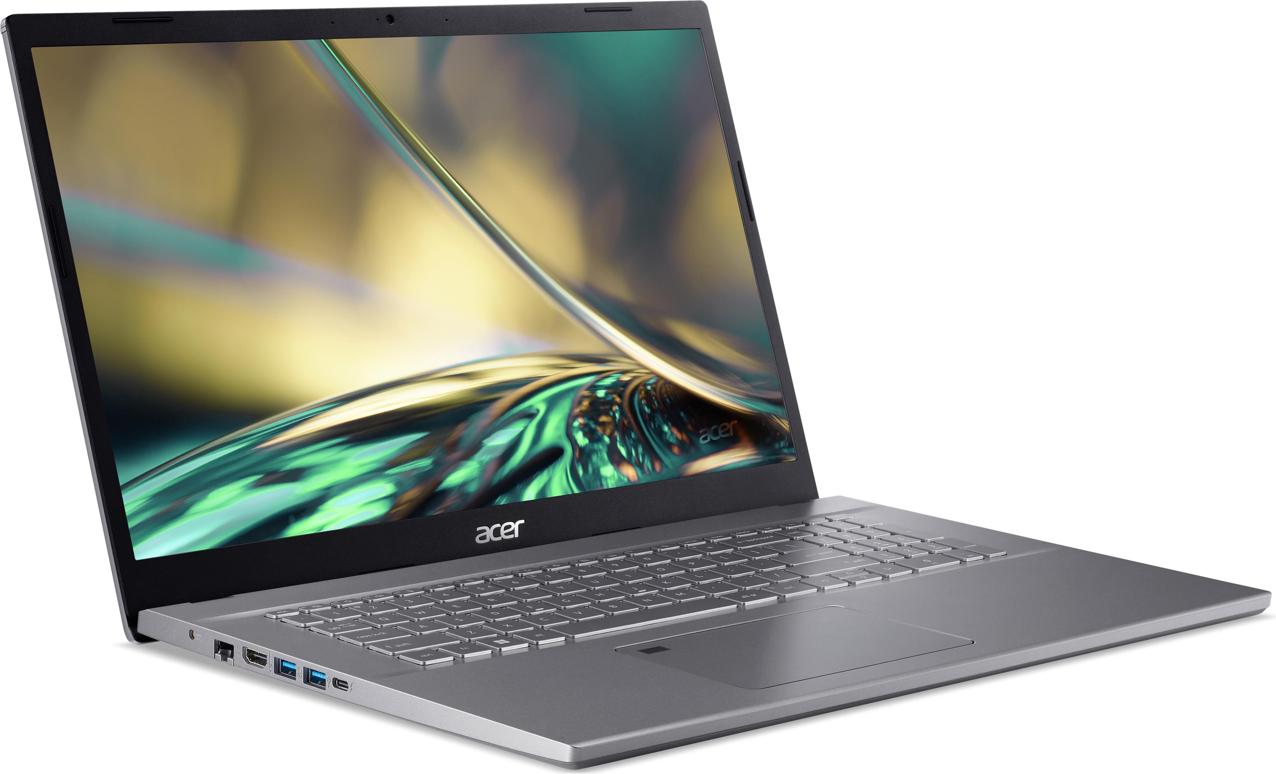 Acer Aspire 5 (15.60", Intel Core i5-12450H, 16 GB, 512 GB, DE), Notebook, Grau