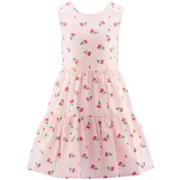 happy girls Sommerkleid HAPPY GIRLS, Mädchen, Gr. 128, N-Gr, rose, Web, Obermaterial: 100% Baumwolle. Futter: 100% Baumwolle, bedruckt, Basic knieumspielend, Rundhals, Kleider Sommerkleid, mit breiten Trägern und Smokeinsatz im Rücken