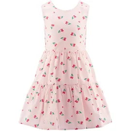 happy girls Sommerkleid HAPPY GIRLS, Mädchen, Gr. 128, N-Gr, rose, Web, Obermaterial: 100% Baumwolle. Futter: 100% Baumwolle, bedruckt, Basic knieumspielend, Rundhals, Kleider Sommerkleid, mit breiten Trägern und Smokeinsatz im Rücken
