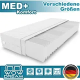 Matratze MED+ Komfort 7 Zonen 160 x 200 x 16 cm aus hochwertigem Kaltschaum | Rollmatratze mit waschbarem Bezug und Memory Marken I H3