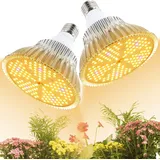 Led-pflanzenleuchten, 2er-pack, Je 100 W, 150 Led-perlen, Vollspektrum, Geeignet Für Zimmerpflanzen, Gewächshäuser, Hydrokulturpflanzen Und Blumen.
