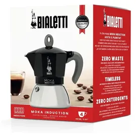 Bialetti Moka Induction 4 Tassen schwarz/silber