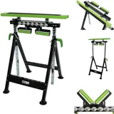 Trutzholm 2x Multifunktions-Arbeitsbock Rollenbock höhenverstellbar Klappbock V-Rollen 4 in 1