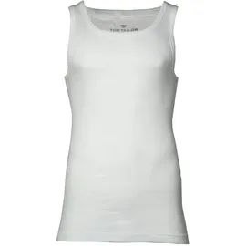 Tom Tailor Herren Tanktops mit Rippstruktur im 2er-Pack, weiß, Uni, Gr. XL/7