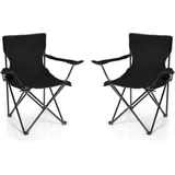 BigDean Campingstuhl Schwarz 2 St.